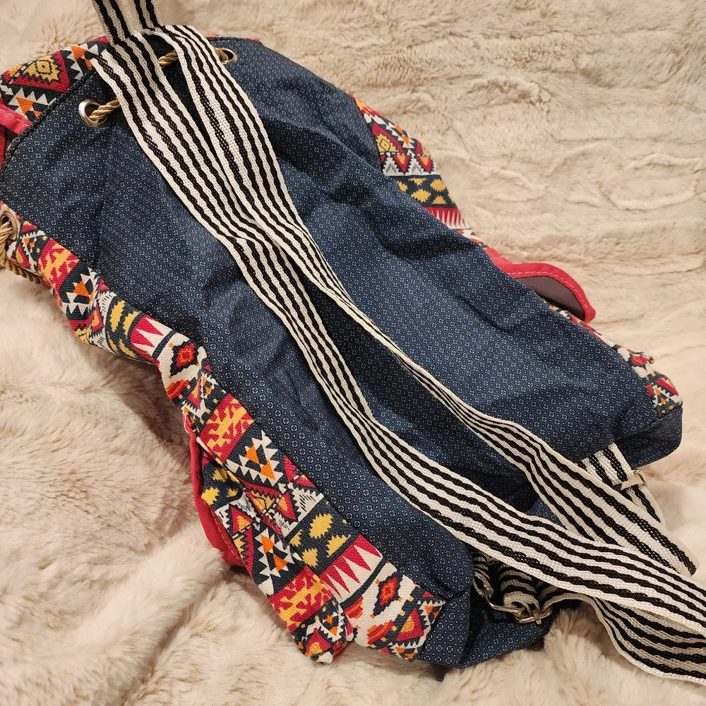 Geometric Multicolor Backpack - Picture 7 of 10